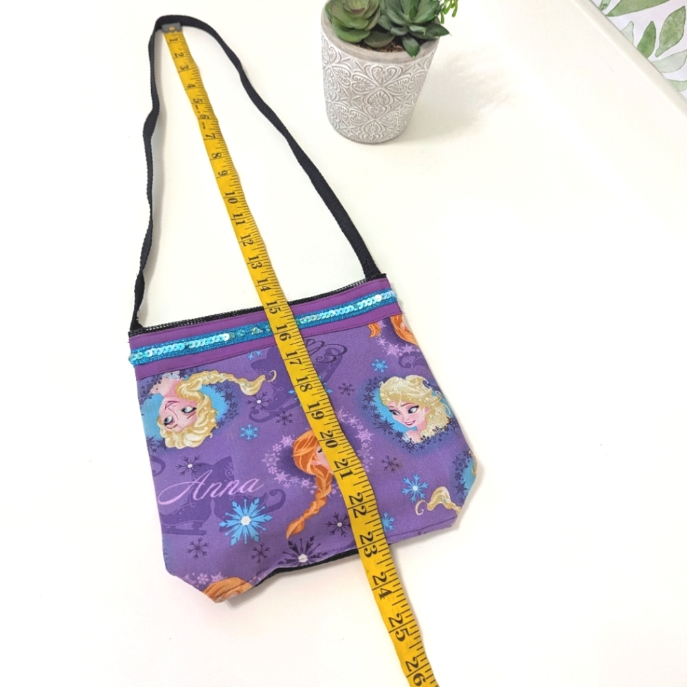 Frozen Crossbody Purse Mesh Detail